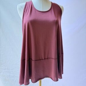 Cupio Pink Asymmetrical Relaxed Tank Top‎